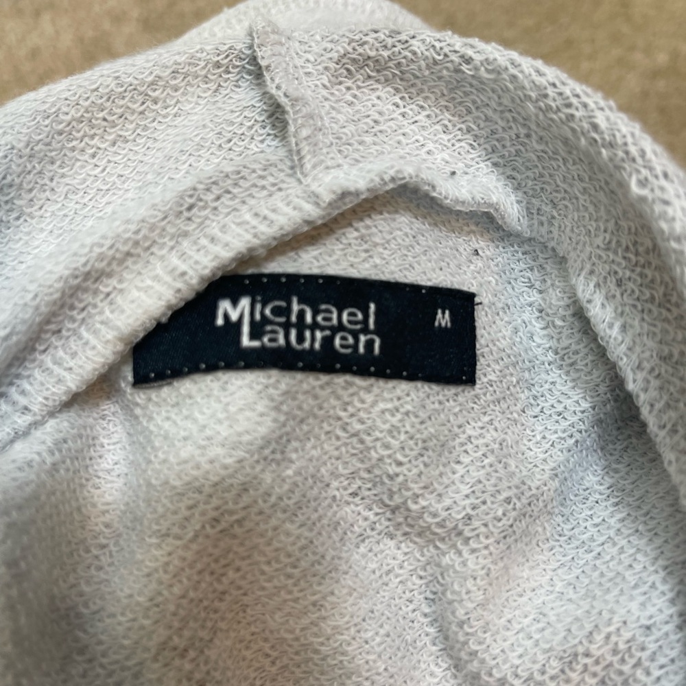 NWT Michael Lauren lightweight grey camo hoodie size medium - Picture 6 of 6